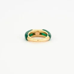 Bague jonc agate diamants