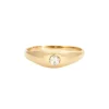 Bague Jonc Anglais Diamant Or Jaune