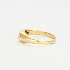 Bague Jonc Anglais Diamant Or Jaune