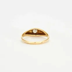 Bague Jonc Anglais Diamant Or Jaune