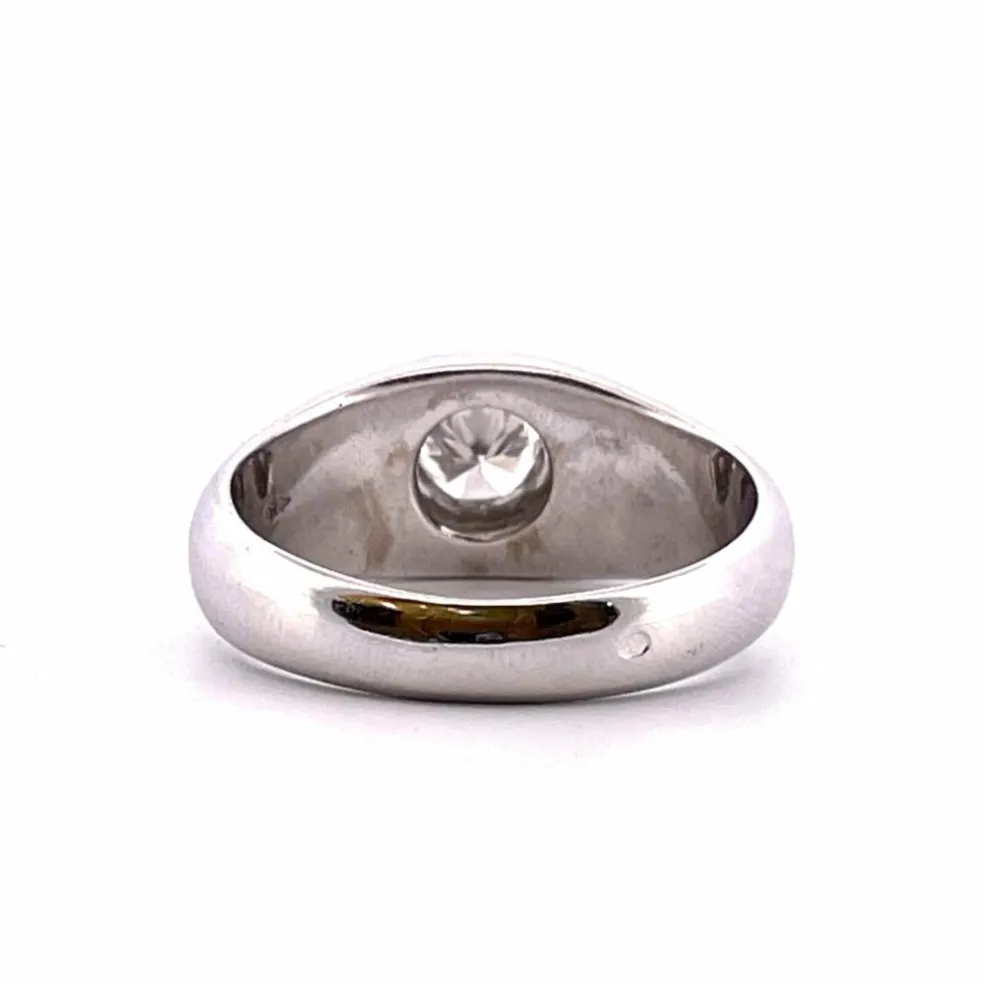 Bague jonc anglais Or blanc Diamant