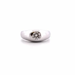Bague jonc anglais Or blanc Diamant