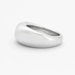 BAGUE JONC BOMBE OR GRIS