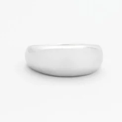 BAGUE JONC BOMBE OR GRIS