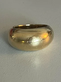 Bague Jonc Bombée Or Jaune