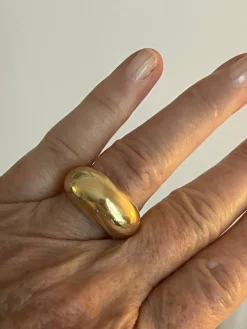 Bague Jonc Bombée Or Jaune