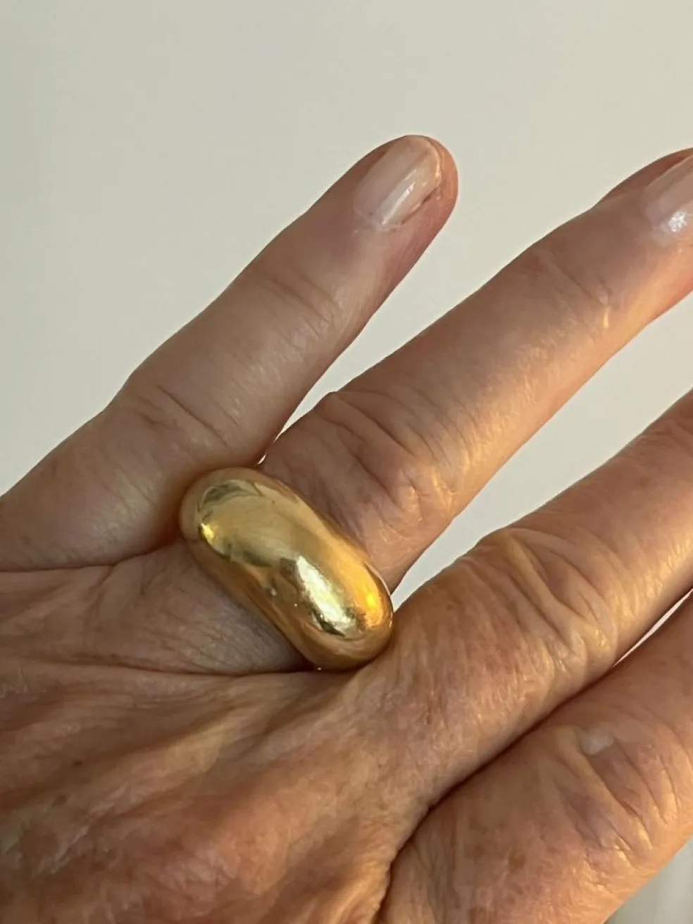 Bague Jonc Bombée Or Jaune