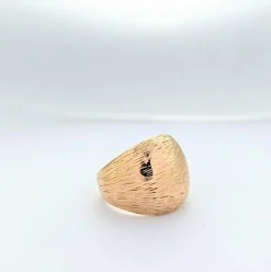 Bague jonc ciselée en or rose