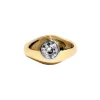 Bague jonc diamant