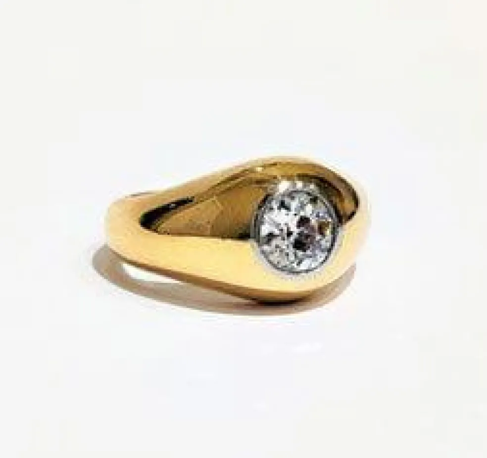 Bague jonc diamant