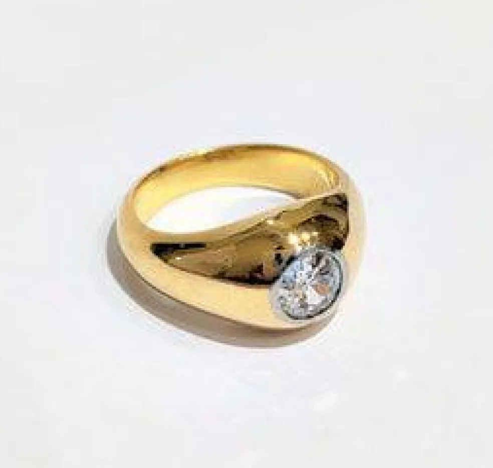 Bague jonc diamant