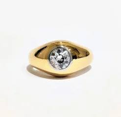 Bague jonc diamant