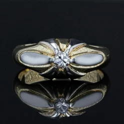 Bague jonc diamant 2 ors