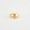 Bague jonc diamant or jaune