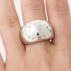 Bague jonc diamants