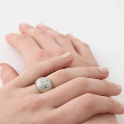 Bague jonc diamants