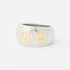 Bague jonc diamants