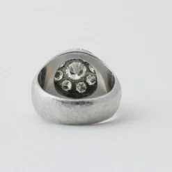 Bague jonc diamants