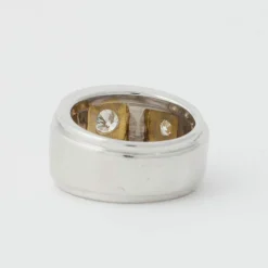 Bague jonc diamants
