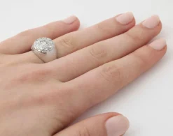 Bague jonc diamants