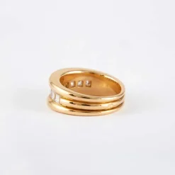 Bague Jonc Diamants carrés