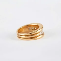 Bague Jonc Diamants carrés