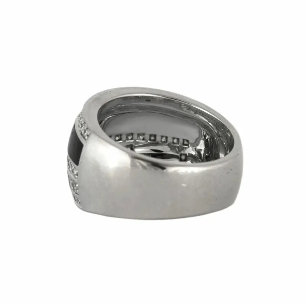 BAGUE JONC EMAILLÉE DIAMANTS