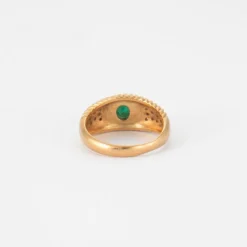 Bague jonc Emeraude & Diamant