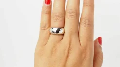 Bague jonc en or blanc