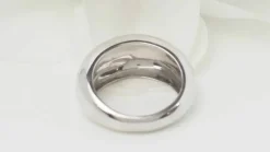 Bague jonc en or blanc