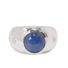 Bague jonc en or blanc et saphir étoilé