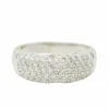 Bague jonc en or blanc et diamants