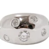 Bague Jonc En Or Blanc Et Diamants