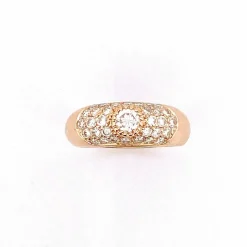 Bague jonc en Or jaune & Diamants
