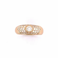 Bague jonc en Or jaune & Diamants