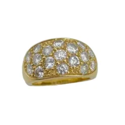 Bague Jonc en or jaune et diamants