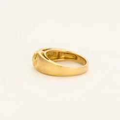Bague jonc en or jaune et diamant