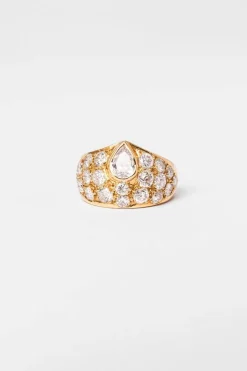 Bague Jonc en or jaune et diamants