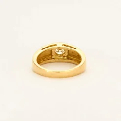 Bague jonc en or jaune et diamant