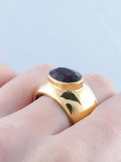 Bague Jonc Grenat