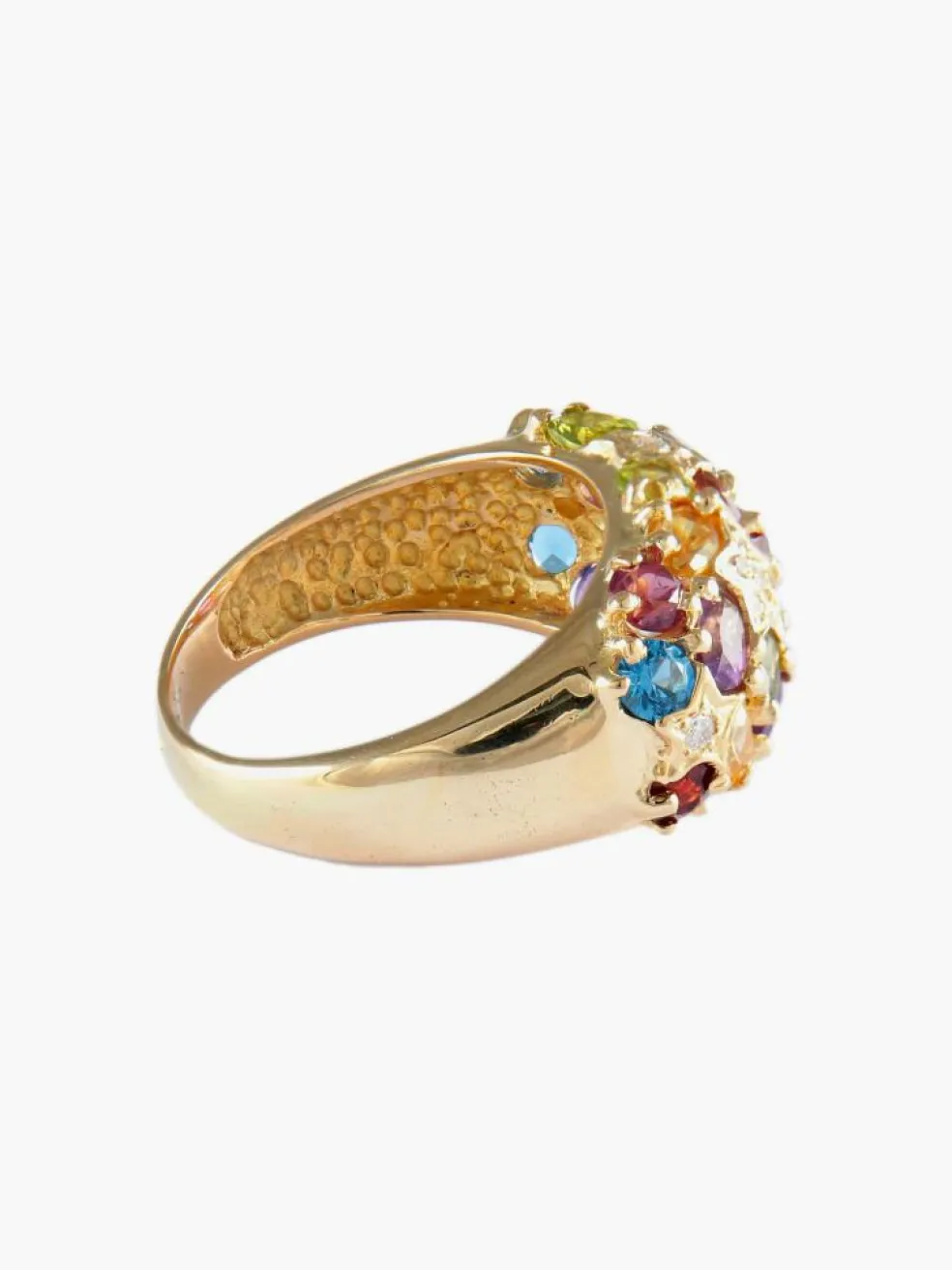 BAGUE JONC OR & PIERRES