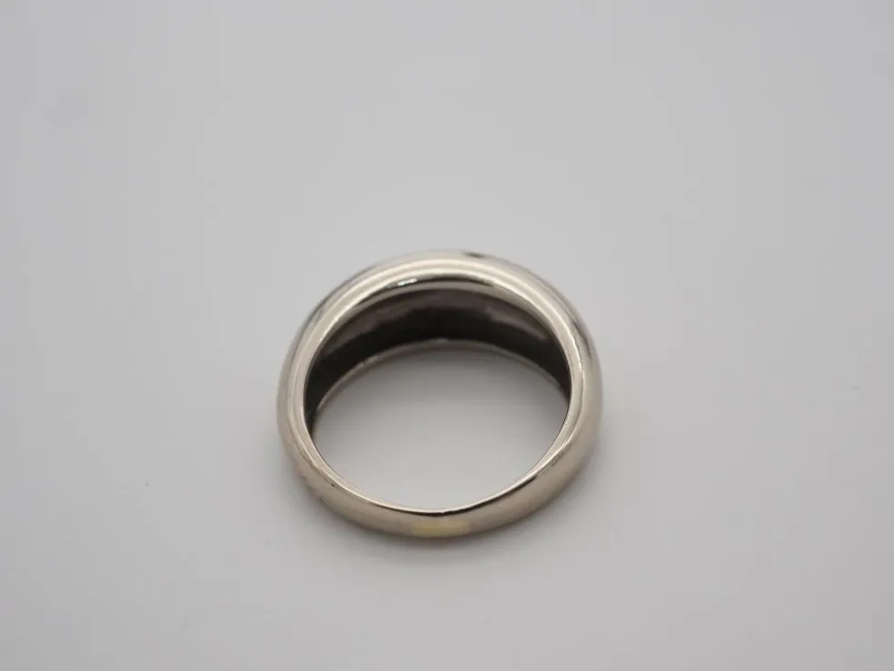 Bague jonc or blanc