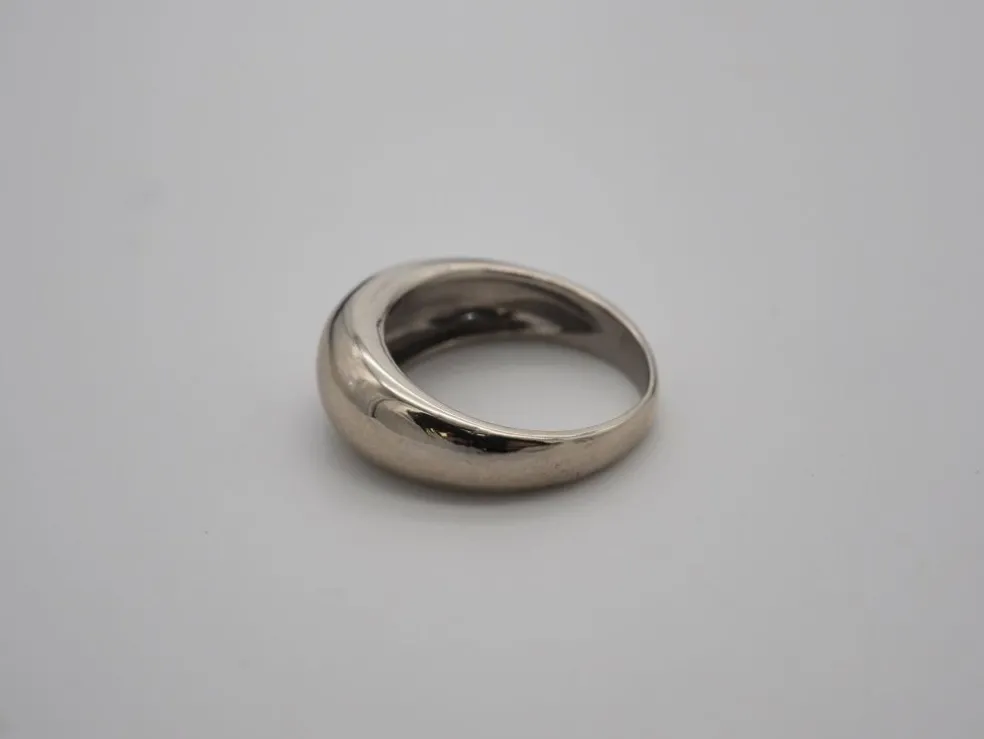 Bague jonc or blanc