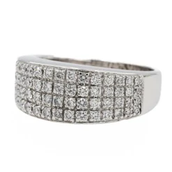 Bague Jonc Or blanc Diamant