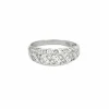 Bague jonc or blanc et diamants