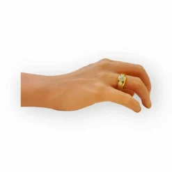 Bague jonc or blanc et diamants