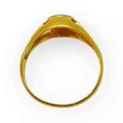 Bague jonc or blanc et diamants