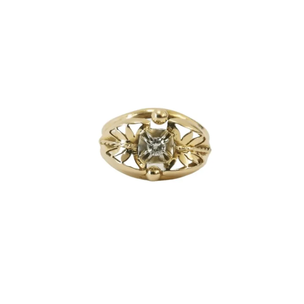 Bague Jonc or et diamant