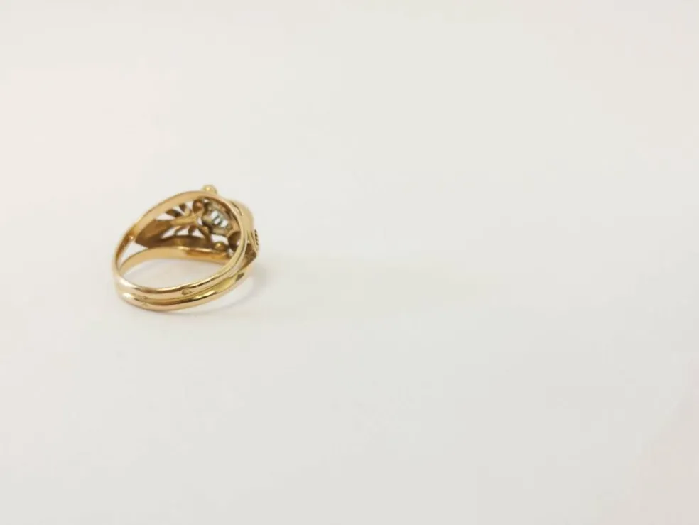 Bague Jonc or et diamant