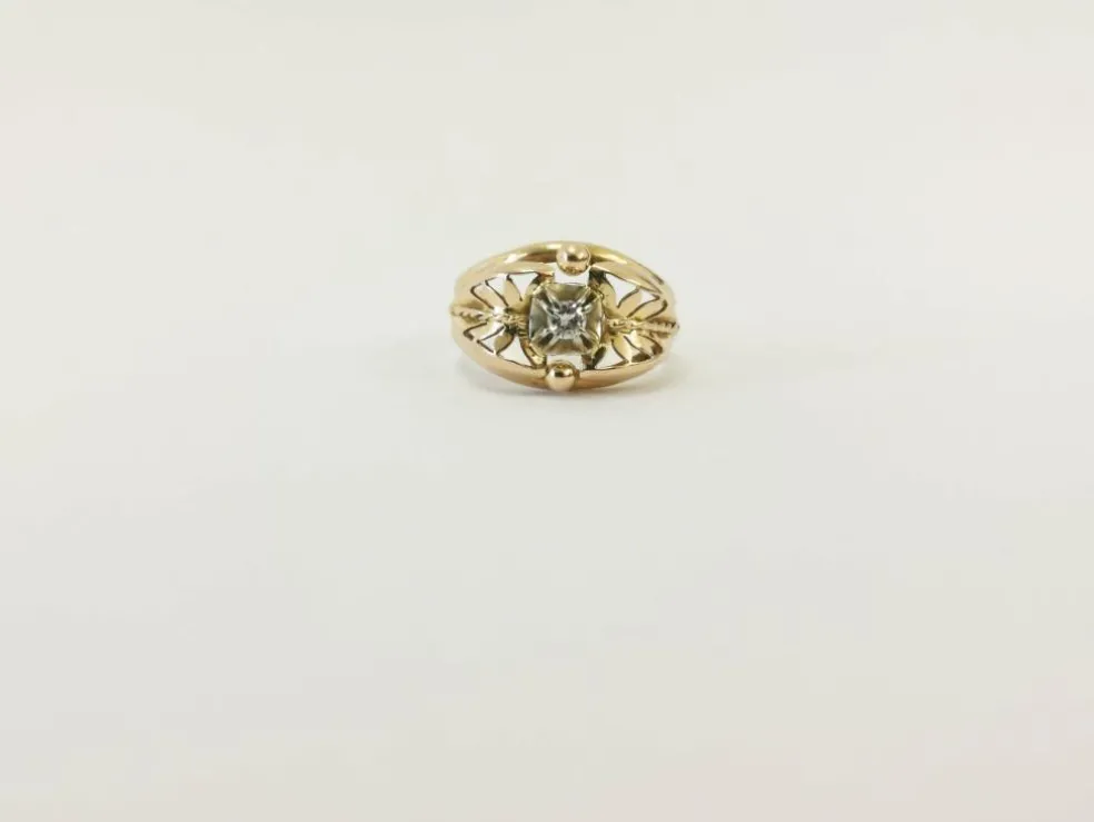 Bague Jonc or et diamant